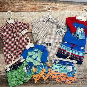 Baby Boy Swim Beach Vacay Lot 0/3 Months NWTS